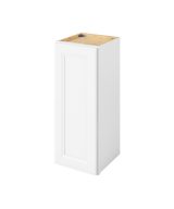 Monaco - 12" x 30" Wall Cabinet, 1 Door, 2 Shelves in White MWH-W1230