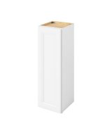 Monaco - 12" x 36" Wall Cabinet, 1 Door, 2 Shelves in White MWH-W1236