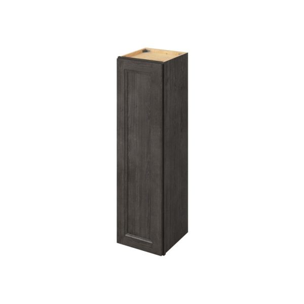 Monaco - 12" x 42" Wall Cabinet, 1 Door, 3 Shelves in Slate MSL-W1242