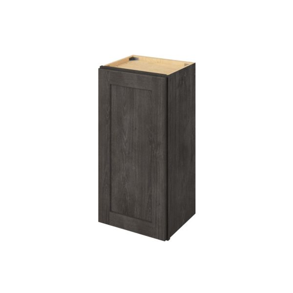 Cooper - 15" x 30" Wall Cabinet, 1 Door, 2 Shelves in Slate CSL-W1530