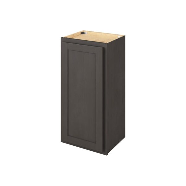 Hudson - 15" x 30" Wall Cabinet, 1 Door, 2 Shelves in Slate HSL-W1530