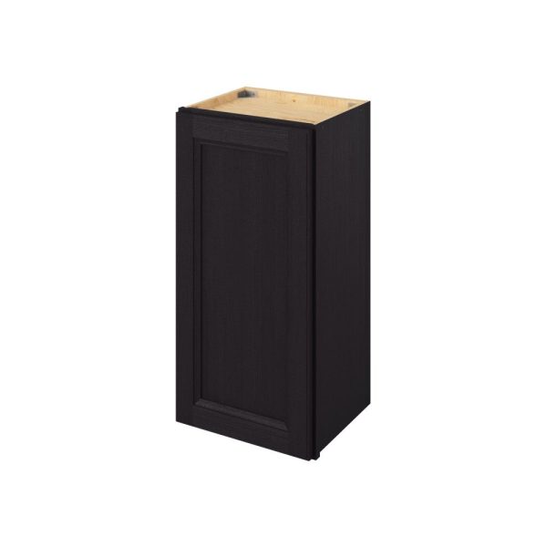 Monaco - 15" x 30" Wall Cabinet, 1 Door, 2 Shelves in Espresso MES-W1530