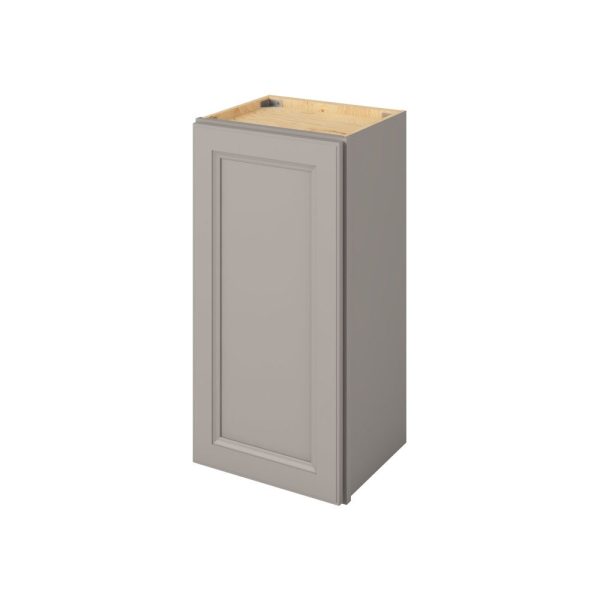 Monaco - 15" x 30" Wall Cabinet, 1 Door, 2 Shelves in Grey MGR-W1530