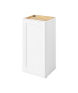 Monaco - 15" x 30" Wall Cabinet, 1 Door, 2 Shelves in White MWH-W1530