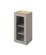 Cooper - 15" x 30" Wall Cabinet with Glass Door and Matching Interior, 1 Door, 2 Shelves in Grey CGR-W1530MI