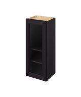 Monaco - 15" x 36" Wall Cabinet with Glass Door and Matching Interior, 1 Door, 2 Shelves in Espresso MES-W1536MI