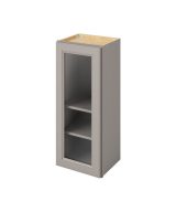 Monaco - 15" x 36" Wall Cabinet with Glass Door and Matching Interior, 1 Door, 2 Shelves in Grey MGR-W1536MI