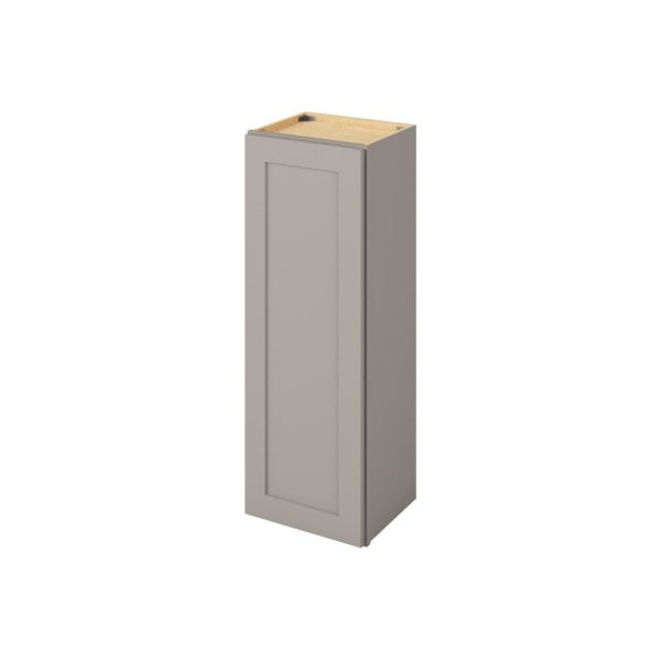 Cooper - 15" x 42" Wall Cabinet, 1 Door, 3 Shelves in Grey CGR-W1542