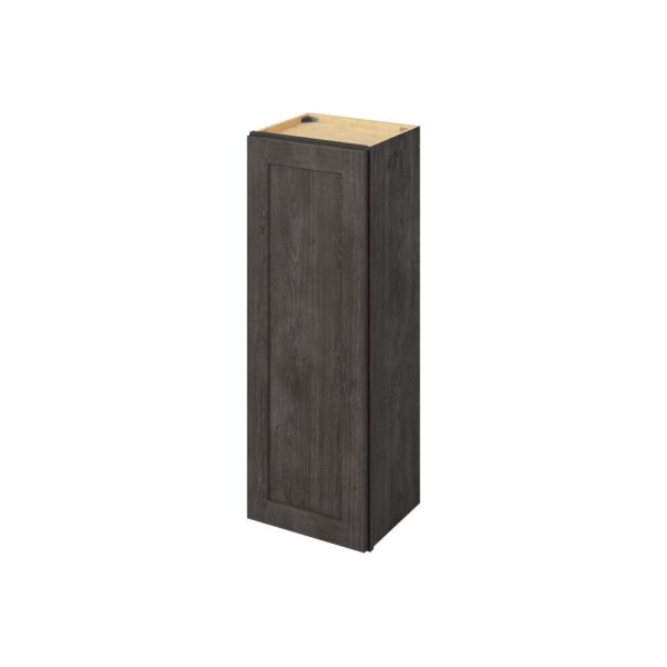 Cooper - 15" x 42" Wall Cabinet, 1 Door, 3 Shelves in Slate CSL-W1542