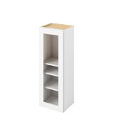 Cooper - 15" x 42" Wall Cabinet with Glass Door and Matching Interior, 1 Door, 3 Shelves in White CWH-W1542MI