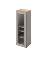 Monaco - 15" x 42" Wall Cabinet with Glass Door and Matching Interior, 1 Door, 3 Shelves in Grey MGR-W1542MI