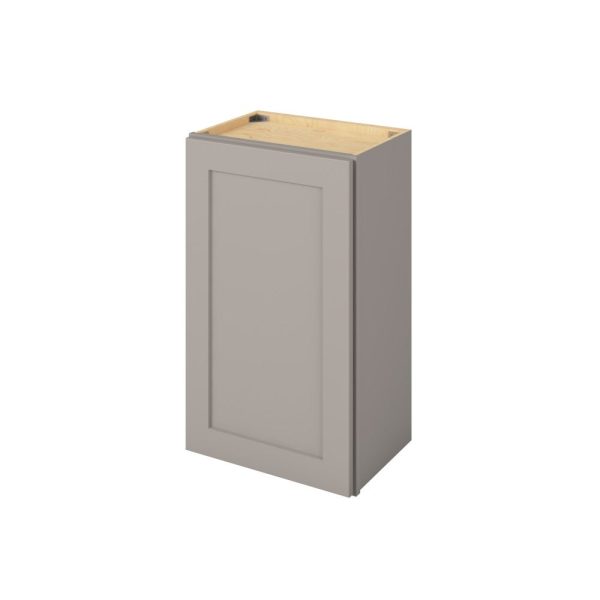 Cooper - 18" x 30" Wall Cabinet, 1 Door, 2 Shelves in Grey CGR-W1830