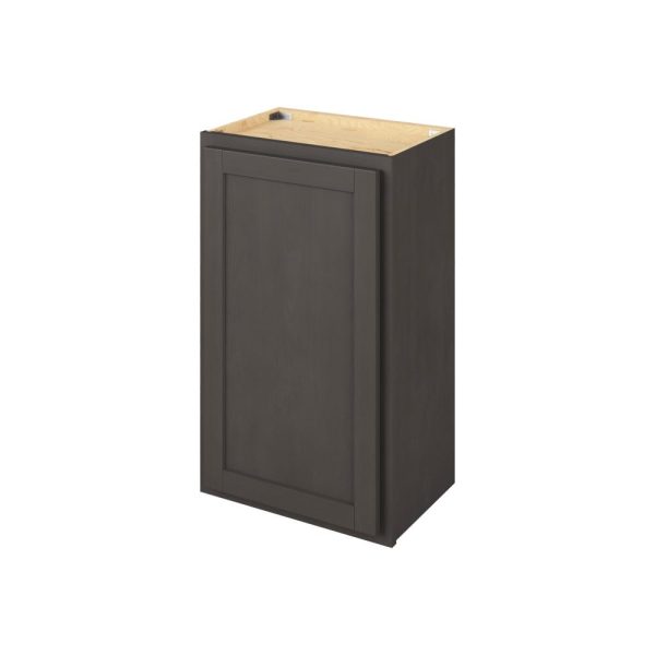 Hudson - 18" x 30" Wall Cabinet, 1 Door, 2 Shelves in Slate HSL-W1830