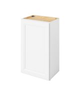 Monaco - 18" x 30" Wall Cabinet, 1 Door, 2 Shelves in White MWH-W1830