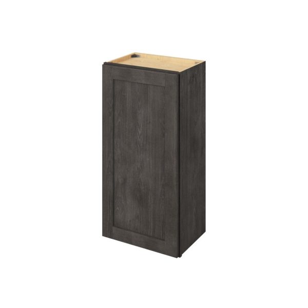 Cooper - 18" x 36" Wall Cabinet, 1 Door, 2 Shelves in Slate CSL-W1836