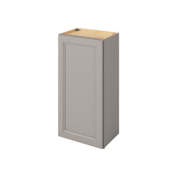 Monaco - 18" x 36" Wall Cabinet, 1 Door, 2 Shelves in Grey MGR-W1836