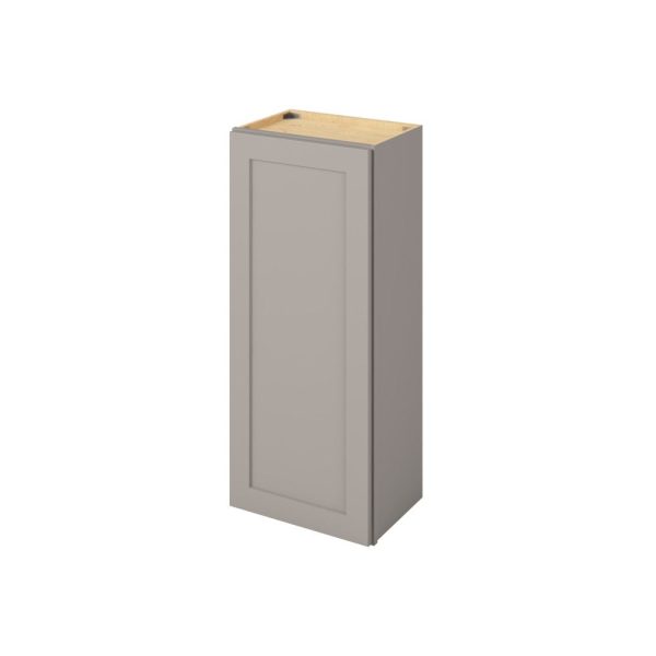 Cooper - 18" x 42" Wall Cabinet, 1 Door, 3 Shelves in Grey CGR-W1842