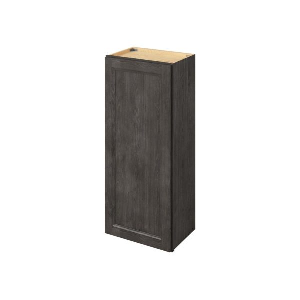 Monaco - 18" x 42" Wall Cabinet, 1 Door, 3 Shelves in Slate MSL-W1842