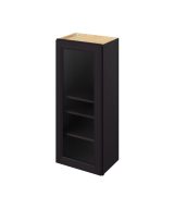 Monaco - 18" x 42" Wall Cabinet with Glass Door and Matching Interior, 1 Door, 3 Shelves in Espresso MES-W1842MI