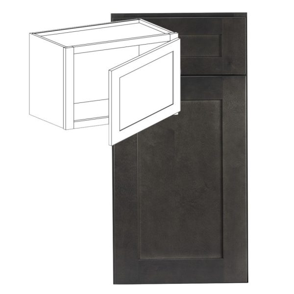 Cooper - 21" x 18" Wall Cabinet, 1 Door in Slate CSL-W2118