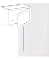 Hudson - 21" x 18" Wall Cabinet, 1 Door in White HWH-W2118