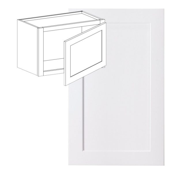 Hudson - 21" x 18" Wall Cabinet, 1 Door in White HWH-W2118