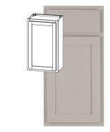 Hudson - 21" x 30" Wall Cabinet, 1 Door, 2 Shelves in Grey HGR-W2130