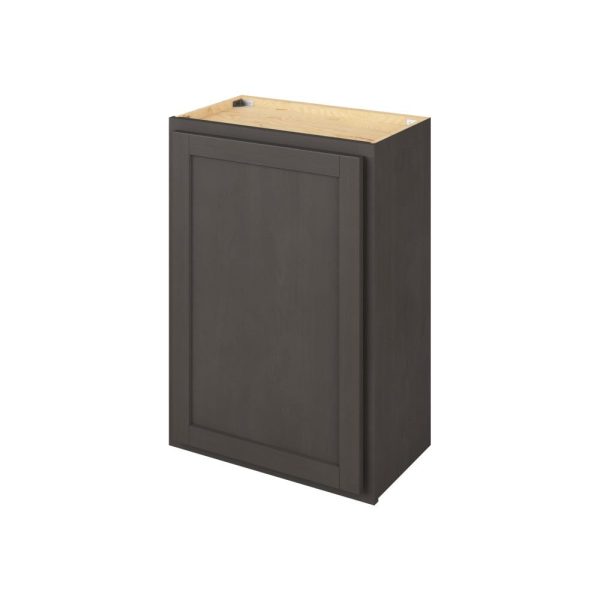 Hudson - 21" x 30" Wall Cabinet, 1 Door, 2 Shelves in Slate HSL-W2130