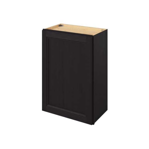 Monaco - 21" x 30" Wall Cabinet, 1 Door, 2 Shelves in Espresso MES-W2130