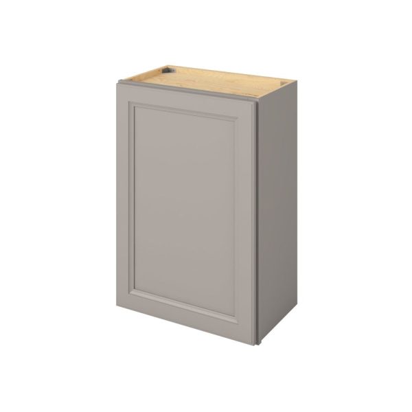 Monaco - 21" x 30" Wall Cabinet, 1 Door, 2 Shelves in Grey MGR-W2130