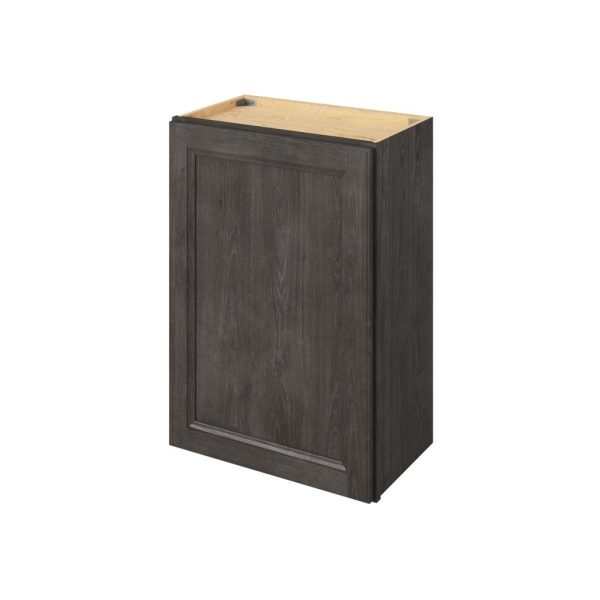 Monaco - 21" x 30" Wall Cabinet, 1 Door, 2 Shelves in Slate MSL-W2130