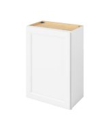 Monaco - 21" x 30" Wall Cabinet, 1 Door, 2 Shelves in White MWH-W2130