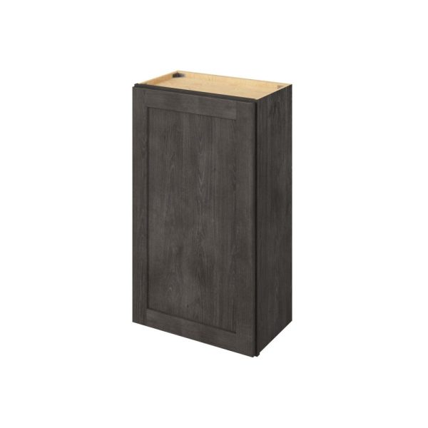 Cooper - 21" x 36" Wall Cabinet, 1 Door, 2 Shelves in Slate CSL-W2136