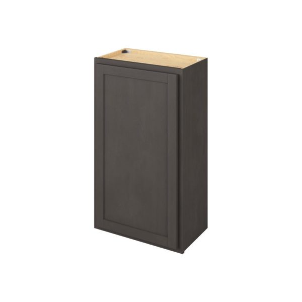 Hudson - 21" x 36" Wall Cabinet, 1 Door, 2 Shelves in Slate HSL-W2136