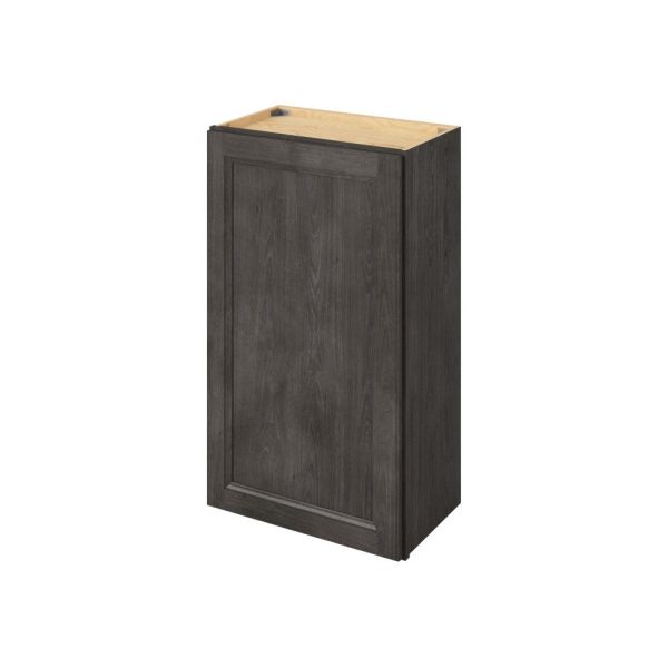 Monaco - 21" x 36" Wall Cabinet, 1 Door, 2 Shelves in Slate MSL-W2136