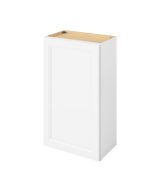 Monaco - 21" x 36" Wall Cabinet, 1 Door, 2 Shelves in White MWH-W2136