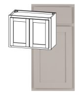 Hudson - 24" x 18" Wall Cabinet, 2 Doors in Grey HGR-W2418