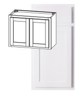 Hudson - 24" x 18" Wall Cabinet, 2 Doors in White HWH-W2418