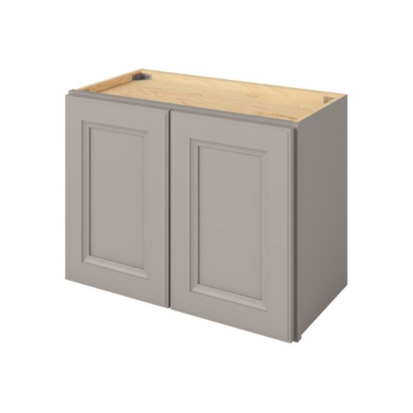 Monaco - 24" x 18" Wall Cabinet, 2 Doors in Grey MGR-W2418