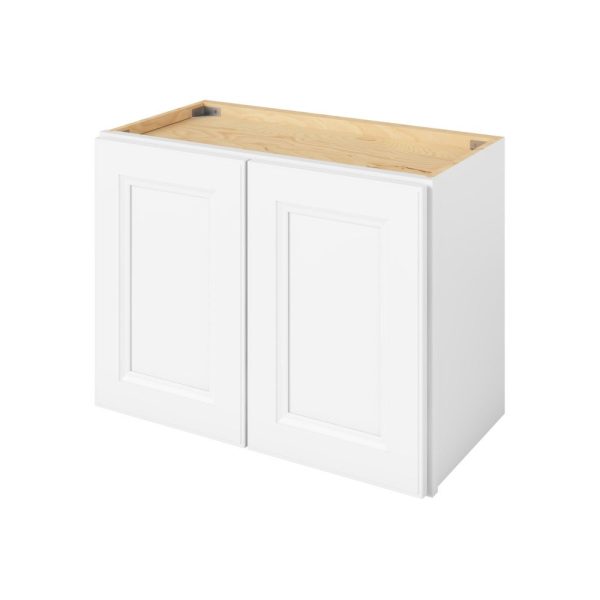 Monaco - 24" x 18" Wall Cabinet, 2 Doors in White MWH-W2418