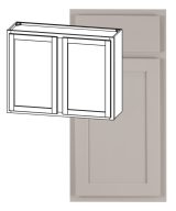 Hudson - 24" x 30" Wall Cabinet, 2 Doors, 2 Shelves in Grey HGR-W2430