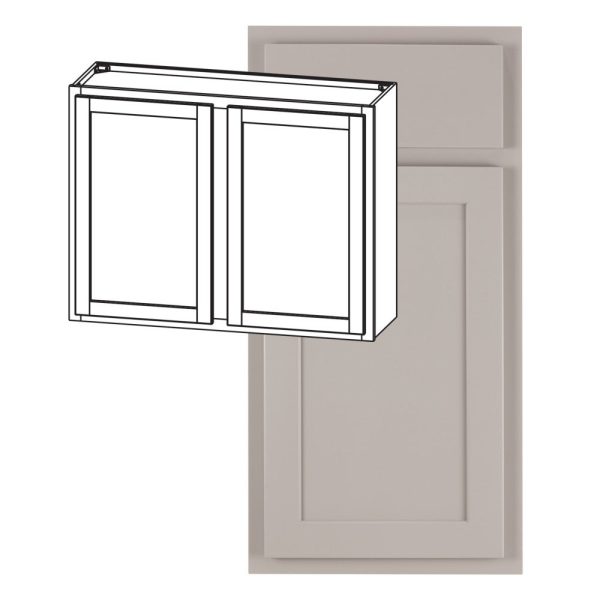 Hudson - 24" x 30" Wall Cabinet, 2 Doors, 2 Shelves in Grey HGR-W2430