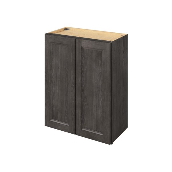 Monaco - 24" x 30" Wall Cabinet, 2 Doors, 2 Shelves in Slate MSL-W2430