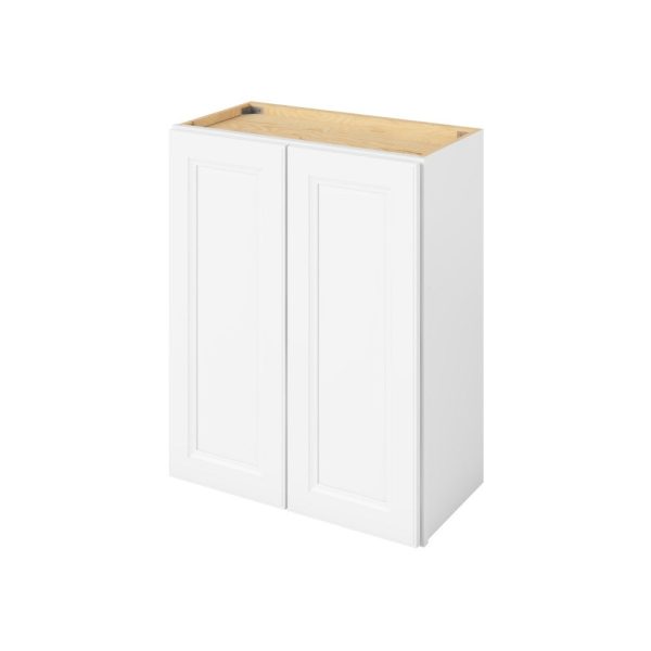 Monaco - 24" x 30" Wall Cabinet, 2 Doors, 2 Shelves in White MWH-W2430