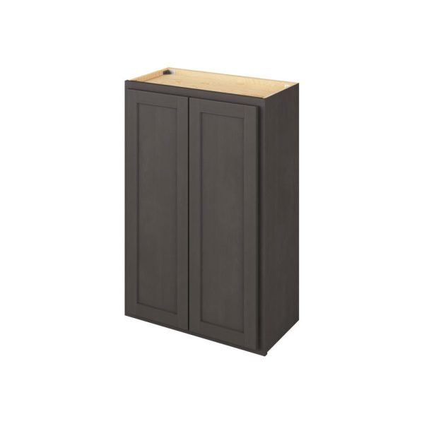 Hudson - 24" x 36" Wall Cabinet, 2 Doors, 2 Shelves in Slate HSL-W2436