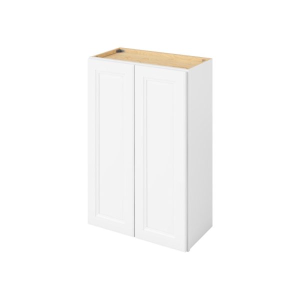 Monaco - 24" x 36" Wall Cabinet, 2 Doors, 2 Shelves in White MWH-W2436