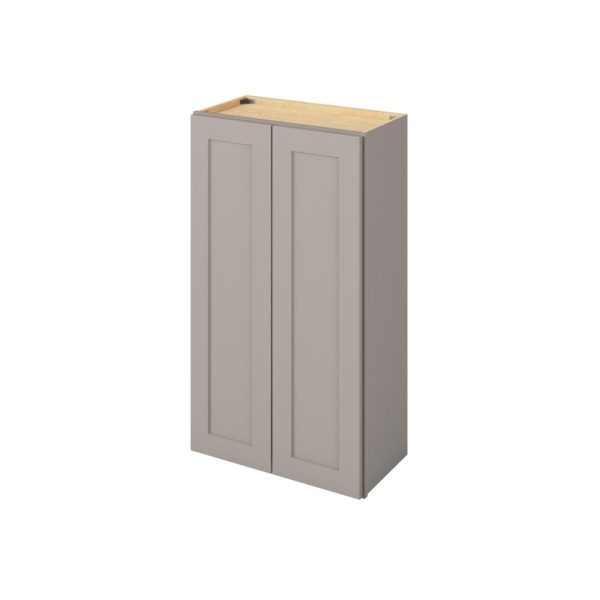 Cooper - 24" x 42" Wall Cabinet, 2 Doors, 3 Shelves in Grey CGR-W2442