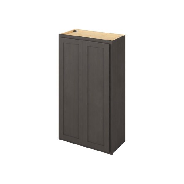 Hudson - 24" x 42" Wall Cabinet, 2 Doors, 3 Shelves in Slate HSL-W2442