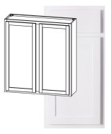 Hudson - 24" x 42" Wall Cabinet, 2 Doors, 3 Shelves in White HWH-W2442