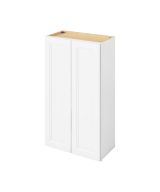 Monaco - 24" x 42" Wall Cabinet, 2 Doors, 3 Shelves in White MWH-W2442